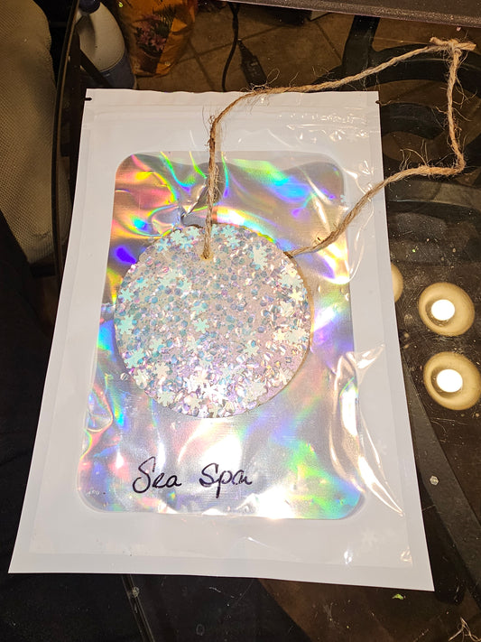 Freshie Snowflake glitter Sea spa scent New