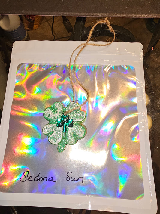 Freshie Shamrock with stone Sedona Sun scent Brand new